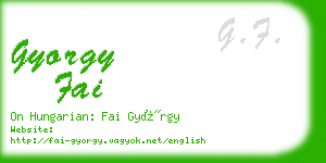 gyorgy fai business card